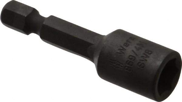 Wera - 8mm Magnetic Nutsetter - 1/4" Hex Drive, 2" OAL - Americas Industrial Supply