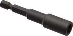 Wera - 8mm Nonmagnetic Nutsetter - 1/4" Hex Drive, 2-5/8" OAL, 1/2" Socket Nose Diam - Americas Industrial Supply