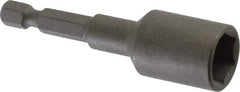 Wera - 12mm Nonmagnetic Nutsetter - 1/4" Hex Drive, 2-5/8" OAL, 11/16" Socket Nose Diam - Americas Industrial Supply