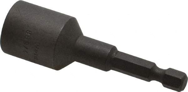 Wera - 13mm Nonmagnetic Nutsetter - 1/4" Hex Drive, 2-5/8" OAL, 11/16" Socket Nose Diam - Americas Industrial Supply