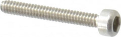 Value Collection - M1.6x0.35 Metric Coarse Hex Socket Drive, Socket Cap Screw - Grade 18-8 & Austenitic A2 Stainless Steel, Uncoated, Fully Threaded, 12mm Length Under Head - Americas Industrial Supply