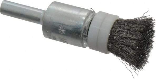 Anderson - 1/2" Brush Diam, Crimped, Flared End Brush - 1/4" Diam Shank, 20,000 Max RPM - Americas Industrial Supply