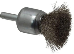 Anderson - 3/4" Brush Diam, Crimped, End Brush - 1/4" Diam Shank, 22,000 Max RPM - Americas Industrial Supply