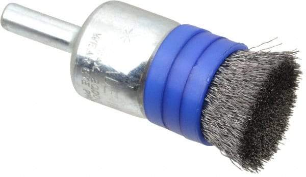 Anderson - 3/4" Brush Diam, Crimped, Flared End Brush - 1/4" Diam Shank, 20,000 Max RPM - Americas Industrial Supply