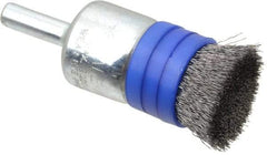 Anderson - 3/4" Brush Diam, Crimped, Flared End Brush - 1/4" Diam Shank, 20,000 Max RPM - Americas Industrial Supply