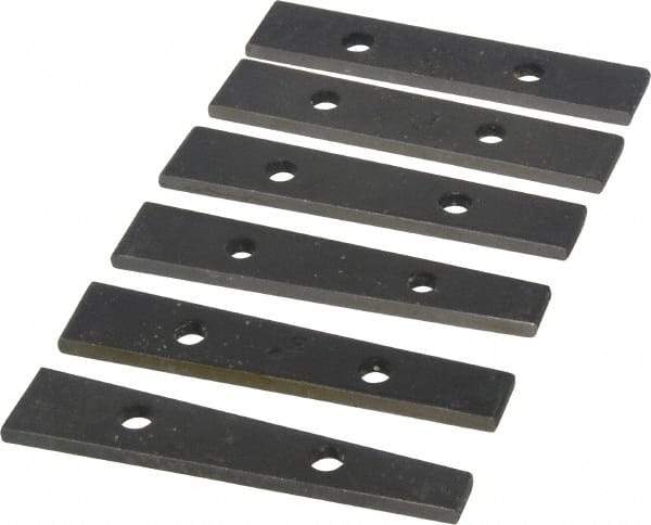 Value Collection - 0.5 to 5° Angle, 3-1/2 Inch Long, Angle Block Set - 5/32 Inch Thick, 55-60 Rc Hardness, 6 Pieces - Americas Industrial Supply