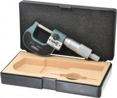 Fowler - 0 to 1" Range, 0.0001" Graduation, Mechanical Outside Micrometer - Ratchet Stop Thimble, Accurate to 0.0001", Digital Counter - Americas Industrial Supply