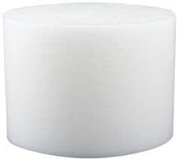 Made in USA - 6 Inch Diameter, 1-1/2 Inch Thick, Plastic Disc - White, PTFE Virgin - Americas Industrial Supply