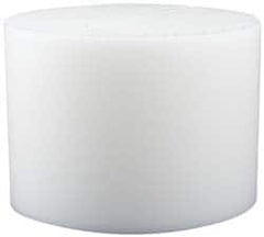 Made in USA - 6 Inch Diameter, 1 Inch Thick, Plastic Disc - White, PTFE Virgin - Americas Industrial Supply