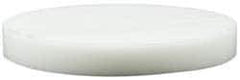 Made in USA - 4 Inch Diameter, 1/2 Inch Thick, Plastic Disc - White, PTFE Virgin - Americas Industrial Supply