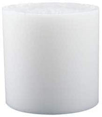 Made in USA - 4 Inch Diameter, 1 Inch Thick, Plastic Disc - White, PTFE Virgin - Americas Industrial Supply