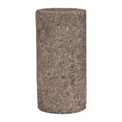 Norton - Type 18, 1-1/2" Max Diam, 3" Head Thickness, 20 Grit Square Tip Plug - Zirconia Alumina, Very Coarse Grade, 5/8-11 Shank Thread - Americas Industrial Supply