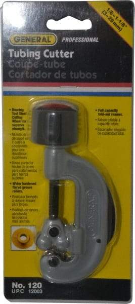 General - 1/8" to 1-1/8" Pipe Capacity, Tube Cutter - Cuts Copper - Americas Industrial Supply