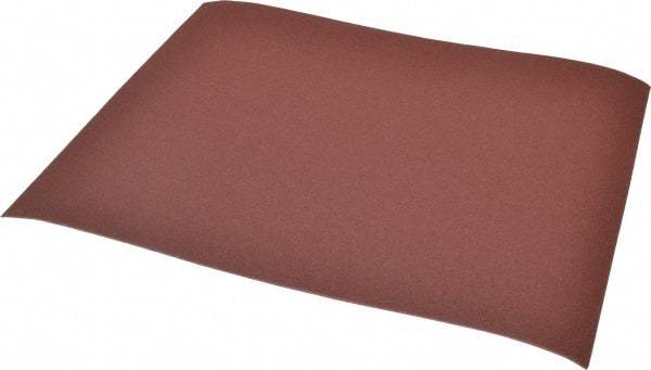 3M - 120 Grit, Aluminum Oxide Sanding Sheet - 11" Long x 9" Wide, Fine Grade, J Weighted Cloth Backing - Americas Industrial Supply