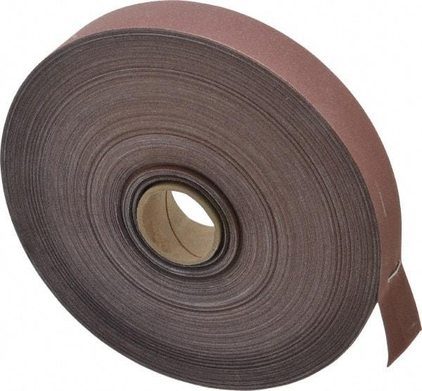 3M - 1" x 50 Yd 320 Grit Aluminum Oxide Cloth Roll - Extra Fine Grade, J Weighted Backing - Americas Industrial Supply