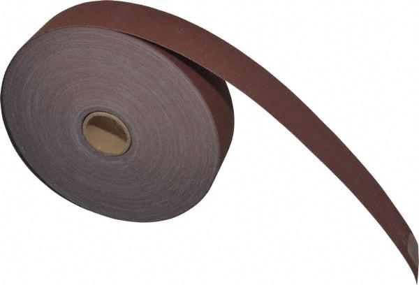 3M - 1-1/2" x 50 Yd 320 Grit Aluminum Oxide Cloth Roll - Extra Fine Grade, J Weighted Backing - Americas Industrial Supply
