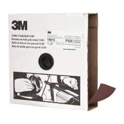 3M - 2" x 50 Yd 320 Grit Aluminum Oxide Cloth Roll - Extra Fine Grade, J Weighted Backing - Americas Industrial Supply