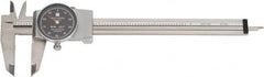 TESA Brown & Sharpe - 0" to 6" Range, 0.001" Graduation, 0.1" per Revolution, Dial Caliper - Black Face, 1.5" Jaw Length - Americas Industrial Supply