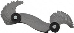 PEC Tools - 28 Leaf, 4 to 80 TPI Range, Steel Screw Pitch Gage - 60° Thread Angle - Americas Industrial Supply