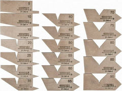 SPI - 18 Piece Stainless Steel Angle Gage Set - 6 to 90° Primary Angle - Americas Industrial Supply