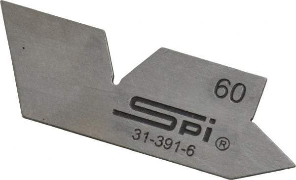 SPI - 120° Complementary Angle, Stainless Steel Angle Gage - 60° Primary Angle - Americas Industrial Supply