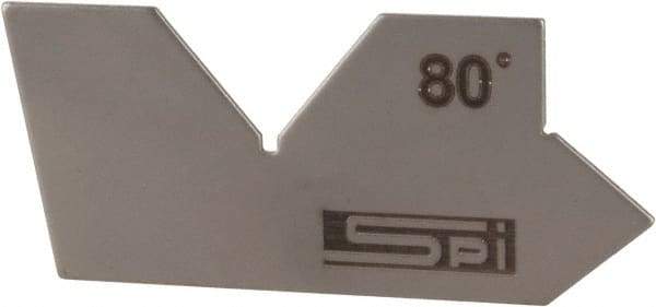 SPI - 100° Complementary Angle, Stainless Steel Angle Gage - 80° Primary Angle - Americas Industrial Supply