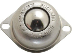 SKF - Oval, Stainless Steel Ball Transfer - 30.5mm Mount Height, 120 Lb. Capacity - Americas Industrial Supply