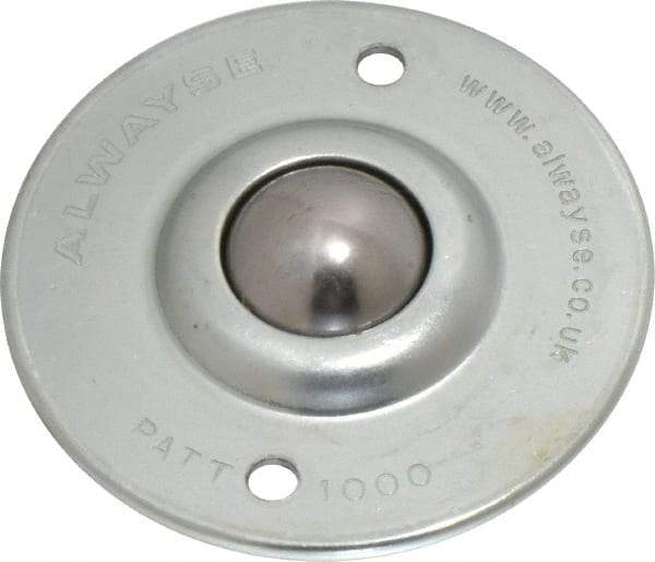 SKF - Round, Carbon Steel Ball Transfer - 14.2mm Mount Height, 120 Lb. Capacity - Americas Industrial Supply