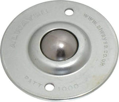 SKF - Round, Carbon Steel Ball Transfer - 14.2mm Mount Height, 120 Lb. Capacity - Americas Industrial Supply