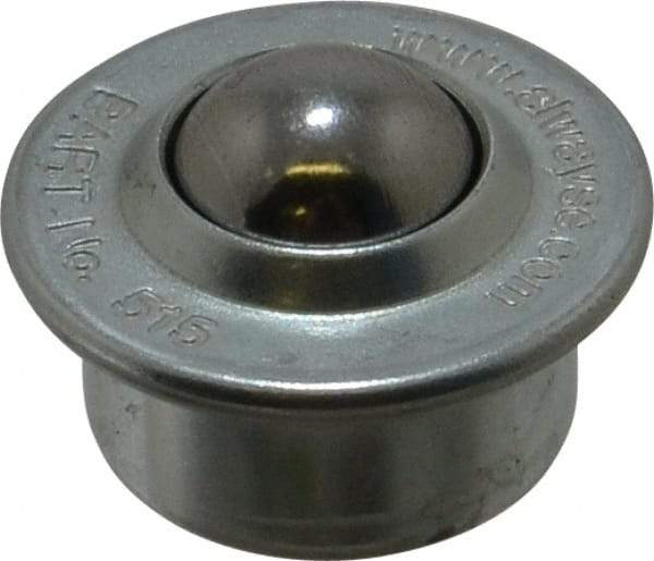 SKF - Round, Carbon Steel Ball Transfer - 9.5mm Mount Height, 100 Lb. Capacity - Americas Industrial Supply