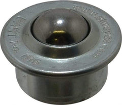 SKF - Round, Carbon Steel Ball Transfer - 9.5mm Mount Height, 100 Lb. Capacity - Americas Industrial Supply