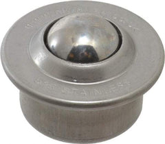 SKF - Round, Stainless Steel Ball Transfer - 9.5mm Mount Height, 77 Lb. Capacity - Americas Industrial Supply