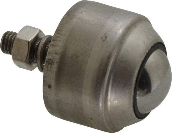 SKF - Round, Stainless Steel Ball Transfer - 35.8mm Mount Height, 110 Lb. Capacity - Americas Industrial Supply