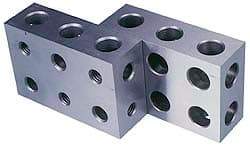 Suburban Tool - 0.0001 Squareness Per Inch, Hardened Steel, 1-2-3 Block with 11 Hole Setup Block - 5/16 - 18 Inch Tapped Hole Size, Sold As Matched Pair - Americas Industrial Supply