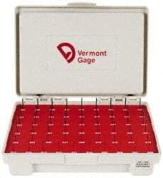 Vermont Gage - 55 Piece, 0.006-0.06 Inch Diameter Plug and Pin Gage Set - Minus 0.0002 Inch Tolerance, Class ZZ - Americas Industrial Supply
