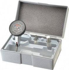 Mitutoyo - 0.06 Inch Range, 0.0005 Inch Dial Graduation, Horizontal Dial Test Indicator - 1.5748 Inch Black Dial, 0-15-0 Dial Reading, Accurate to 0.0005 Inch - Americas Industrial Supply