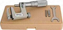Mitutoyo - 0 to 1 Inch, Carbide Face, Mechanical Multi Anvil Micrometer - 0.0001 Inch Graduation, 0.0002 Inch Accuracy - Americas Industrial Supply