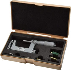 Mitutoyo - 1 to 2 Inch, Carbide Face, Mechanical Multi Anvil Micrometer - 0.0001 Inch Graduation, 0.0002 Inch Accuracy - Americas Industrial Supply