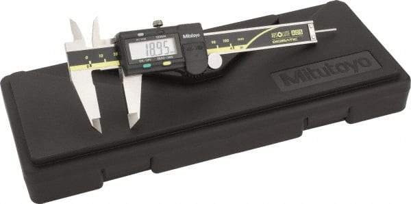 Mitutoyo - 0 to 100mm Range, 0.01mm Resolution, Electronic Caliper - Stainless Steel with 40mm Stainless Steel Jaws, 0.03mm Accuracy, SPC Output - Americas Industrial Supply