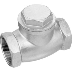 Check Valves; Valve Type: Check Valve; Connection Type: NPT; End Connection: Threaded; Mounting Orientation: Horizontal; Body Material: Stainless Steel; Maximum Working Pressure: 200.000; Lead Free: Yes; Overall Length: 4.72