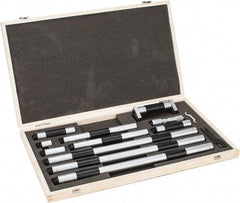 Fowler - 4 to 80", Satin Chrome Coated, Mechanical Inside Micrometer Set - 0.001" Graduation, Friction Thimble, Includes Fitted Case, Standard & Wrench - Americas Industrial Supply