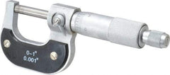 Value Collection - 0 to 1" Range, 0.001" Graduation, Mechanical Outside Micrometer - Ratchet Stop Thimble - Americas Industrial Supply