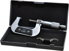 Value Collection - 1 to 2" Range, 0.0001" Graduation, Mechanical Outside Micrometer - Ratchet Stop Thimble - Americas Industrial Supply