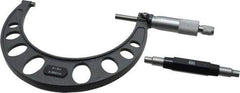 Value Collection - 4 to 5" Range, 0.0001" Graduation, Mechanical Outside Micrometer - Ratchet Stop Thimble - Americas Industrial Supply