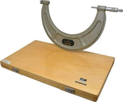 Value Collection - 9 to 10" Range, 0.0001" Graduation, Mechanical Outside Micrometer - Ratchet Stop Thimble - Americas Industrial Supply
