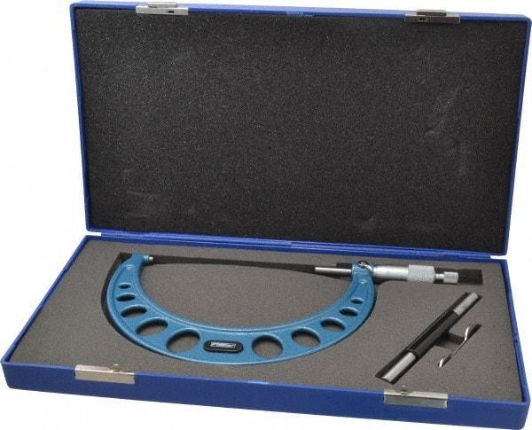 Fowler - 5 to 6" Range, 0.0001" Graduation, Mechanical Outside Micrometer - Ratchet Stop Thimble, Accurate to 0.00025" - Americas Industrial Supply