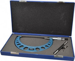 Fowler - 5 to 6" Range, 0.0001" Graduation, Mechanical Outside Micrometer - Ratchet Stop Thimble, Accurate to 0.00025" - Americas Industrial Supply
