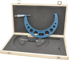 Fowler - 6 to 7" Range, 0.0001" Graduation, Mechanical Outside Micrometer - Ratchet Stop Thimble, Accurate to 0.0003" - Americas Industrial Supply