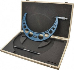 Fowler - 9 to 10" Range, 0.0001" Graduation, Mechanical Outside Micrometer - Ratchet Stop Thimble, Accurate to 0.0003" - Americas Industrial Supply