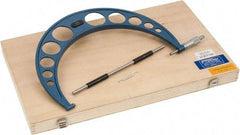 Fowler - 11 to 12" Range, 0.0001" Graduation, Mechanical Outside Micrometer - Ratchet Stop Thimble, Accurate to 0.00035" - Americas Industrial Supply